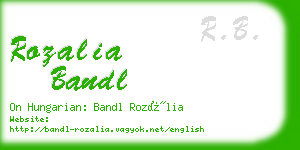 rozalia bandl business card